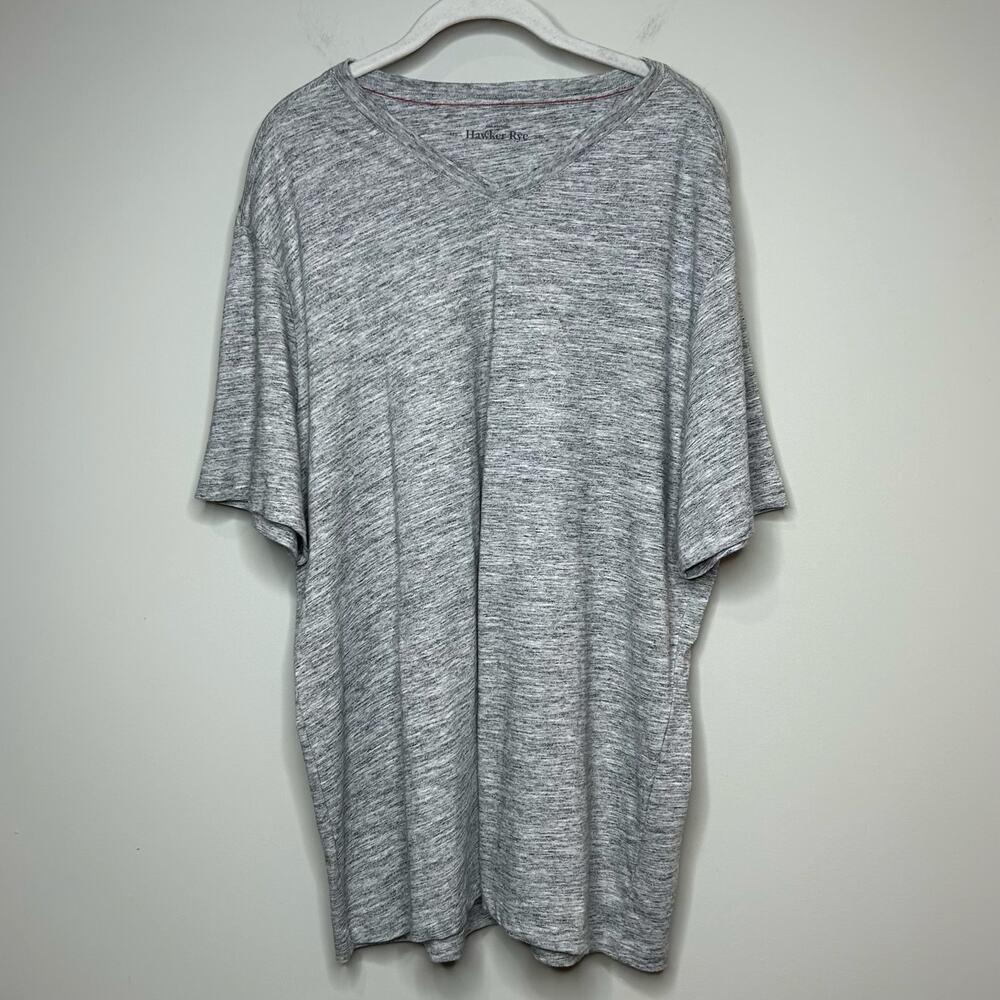 Hawker Rye V Neck T-Shirt Size L Heather Gray NWOT